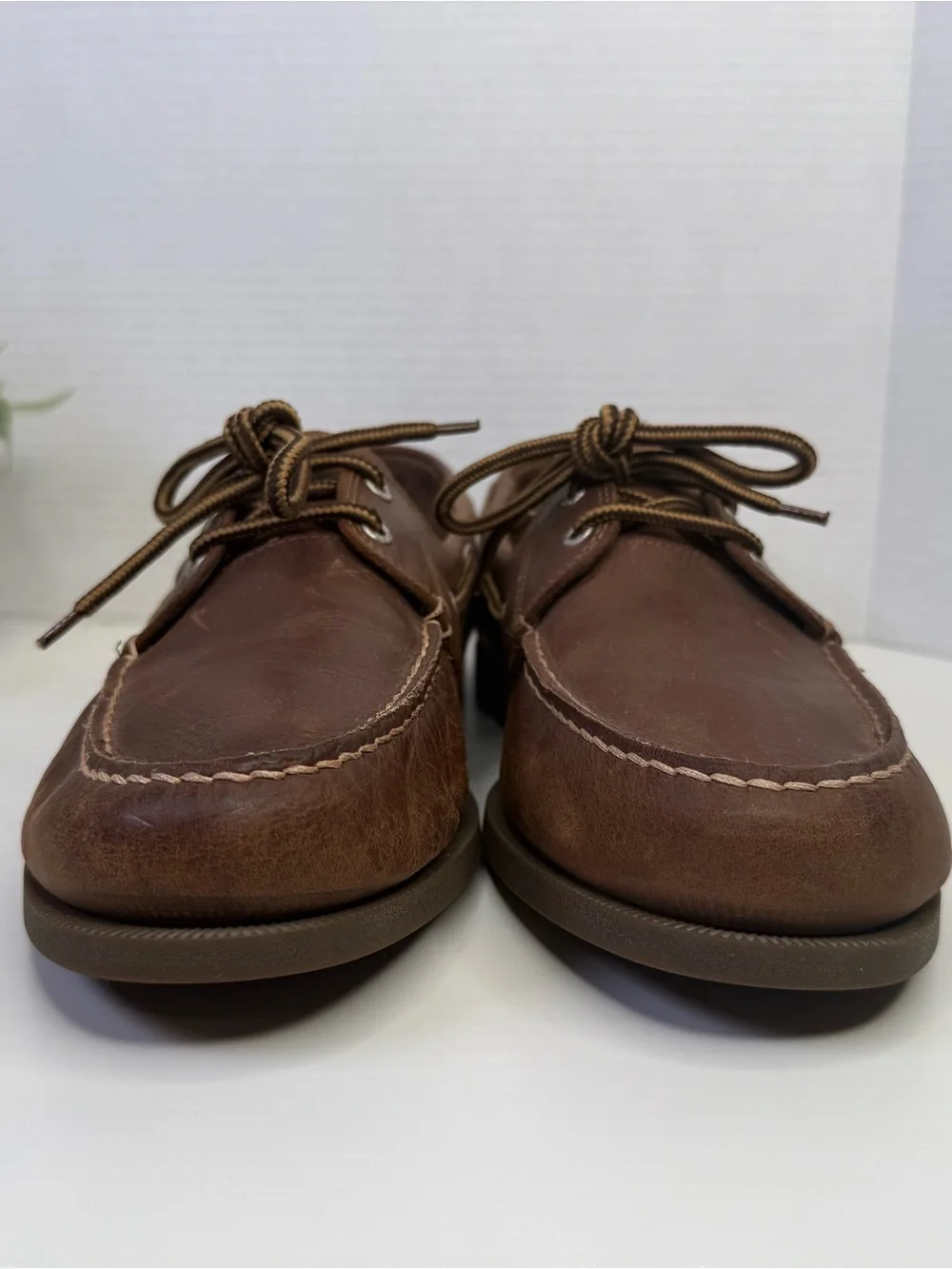 Dockers Mens Vargas Loafers Brown Leather Classic Lace Up Boat Shoes Size 11.5W